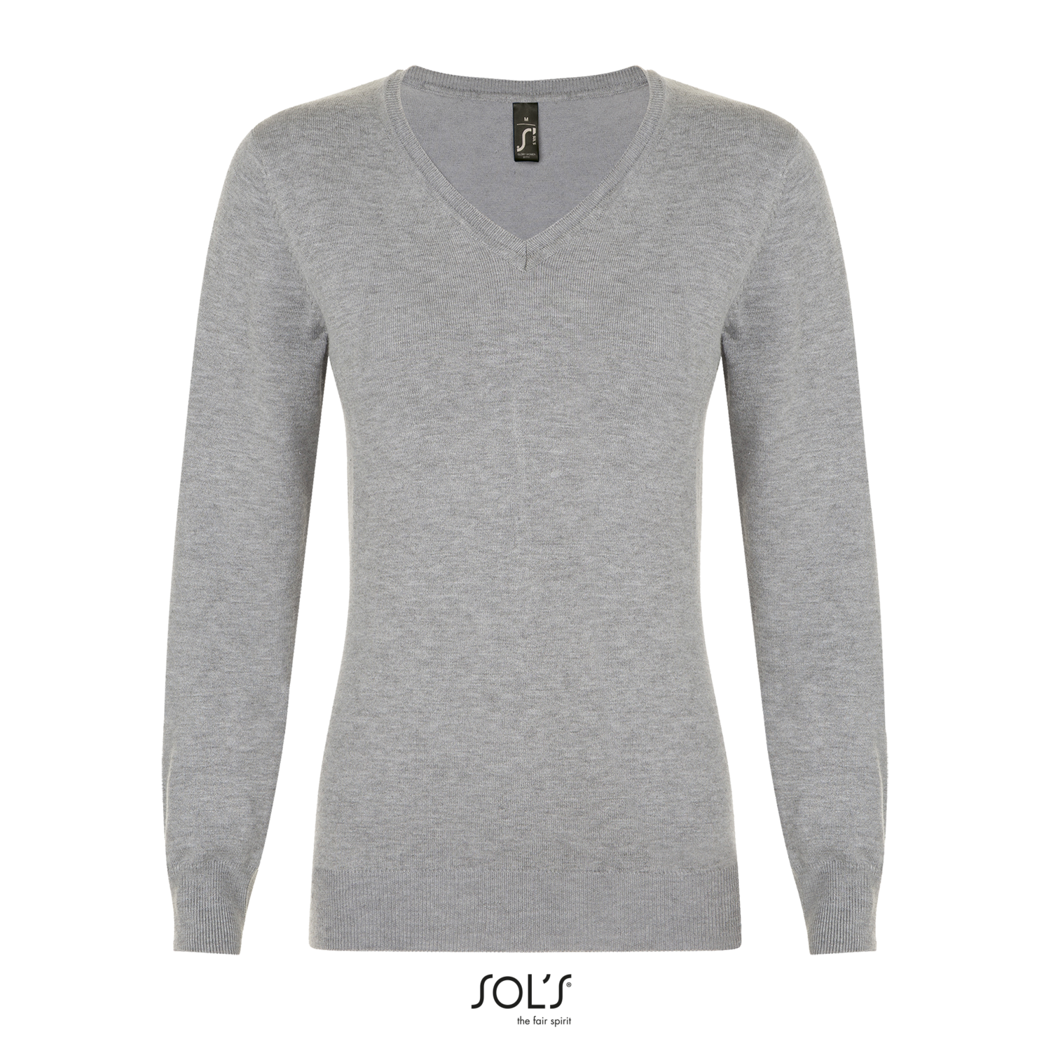 Jersey de mujer cuello de pico, Color: Gris