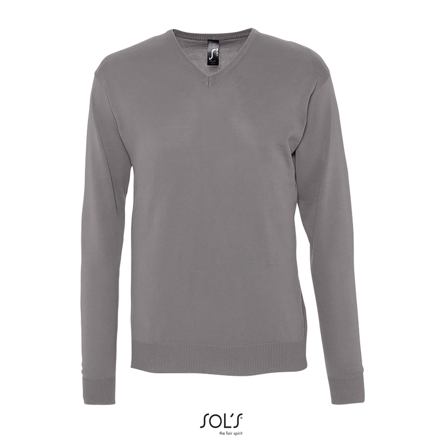 Jersey cuello de pico de hombre, Color: Gris medio