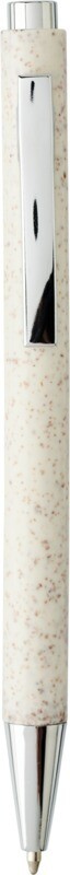 Bolígrafo ecológico de paja de trigo y plástico ABS., Color: Crema