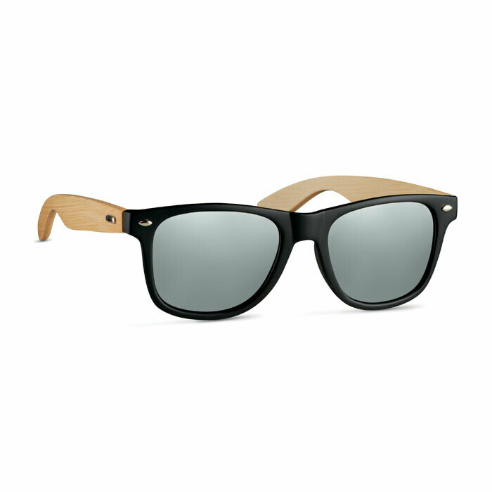 Gafas de sol patilla de bambú, Color del artículo: Plata