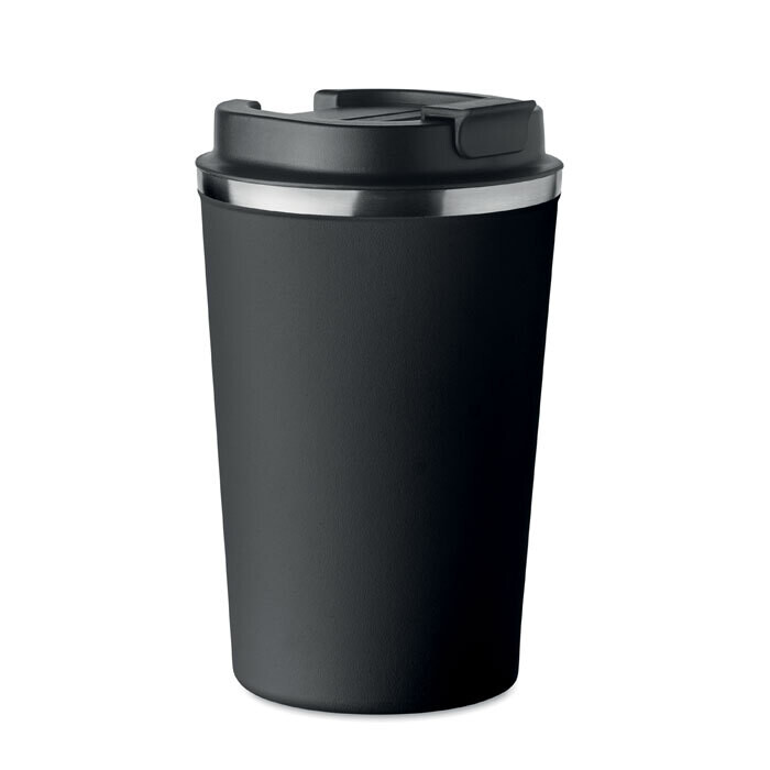 Vaso de acero inox. doble pared 350ml, Color del artículo: Negro