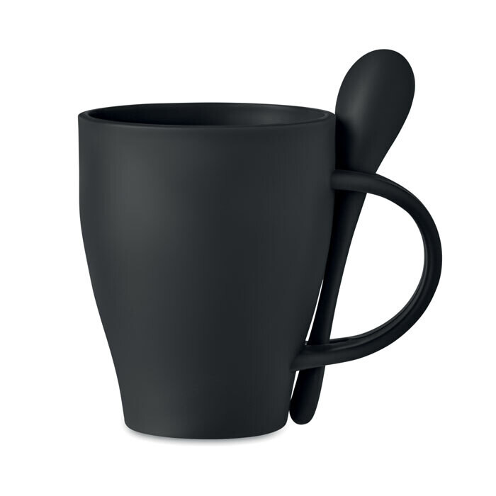 Taza reutilizable de PP, Color del artículo: Negro
