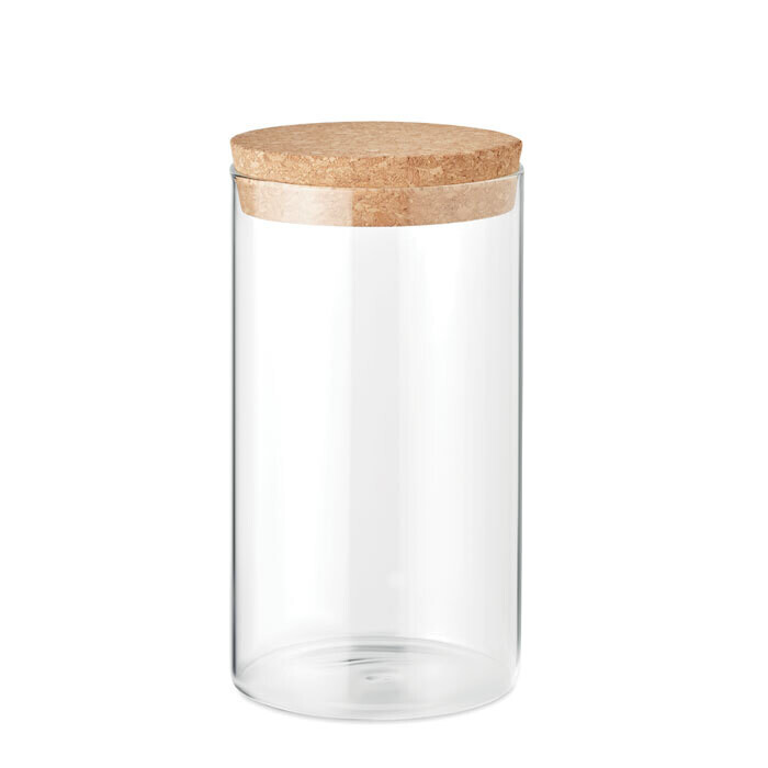 Tarro de vidrio con tapa de corcho