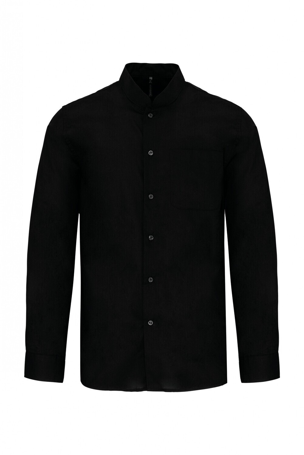 Camisa cuello mao de hombre, Color: Negro