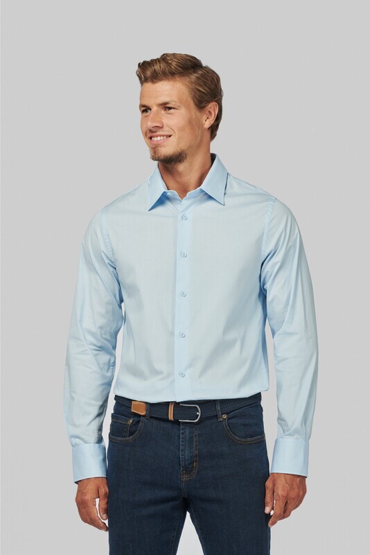 Camisa stretch entallada hombre