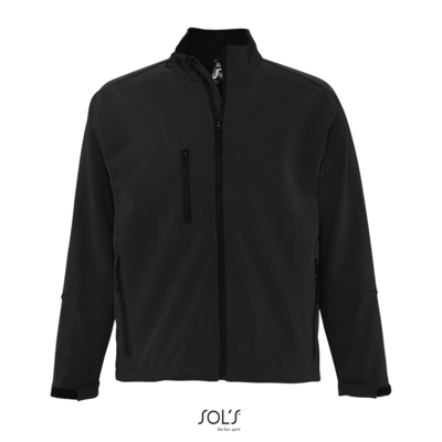 Chaqueta softshell hombre 3 capas, Color: Negro