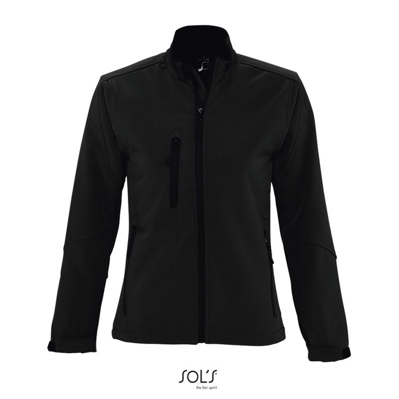 Chaqueta softshell mujer 3 capas, Color: Negro