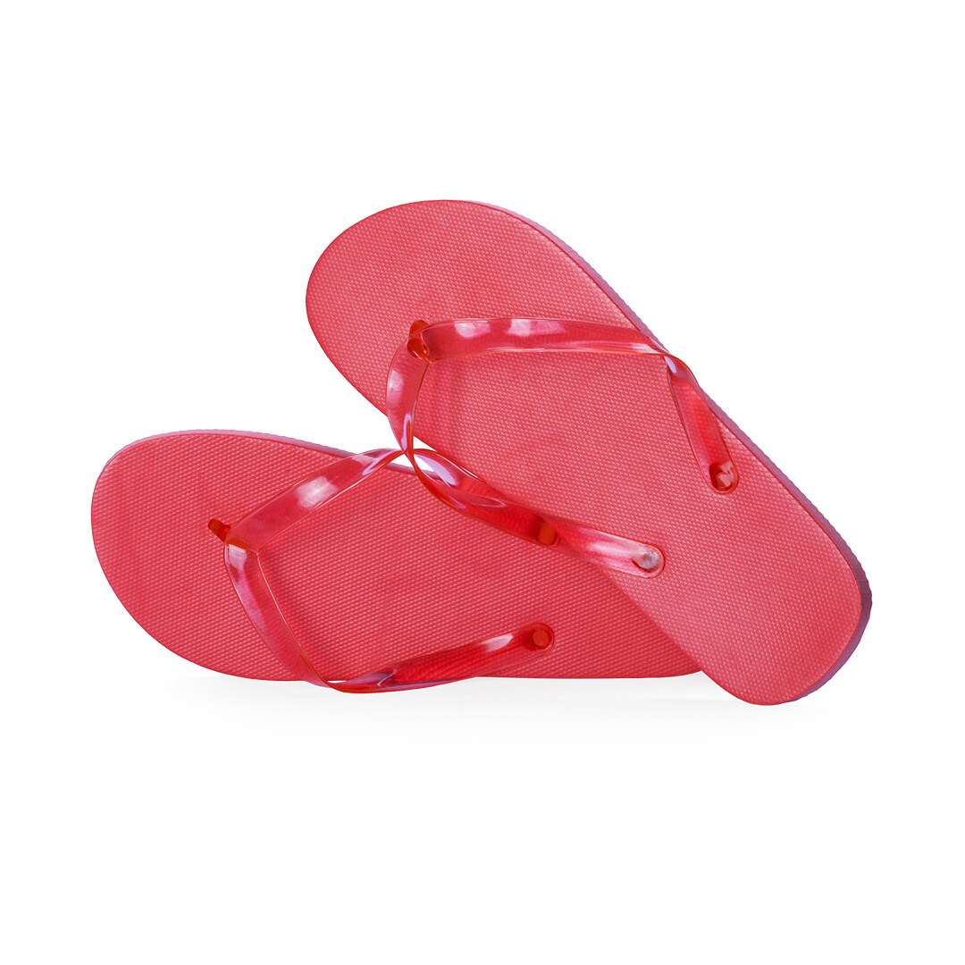 Chanclas de playa de vivos colores, Color del artículo: Rojo