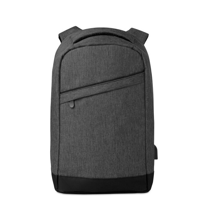 Mochila en 600D con correas acolchadas, Color del artículo: Negro