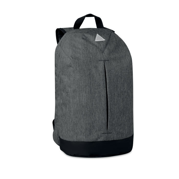 Mochila en 600D jaspeada y correas acolchadas, Color del artículo: Negro