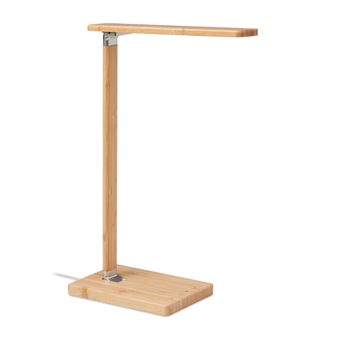 Lámpara de bambú LED con cargador inalámbrico 10 W
