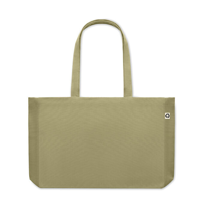 Bolsa de la compra o playa en canvas reciclado 280gr, Color del artículo: Verde