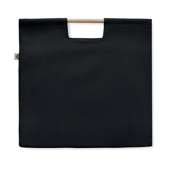 Bolsa de la compra de canvas orgánico, Color del artículo: Negro