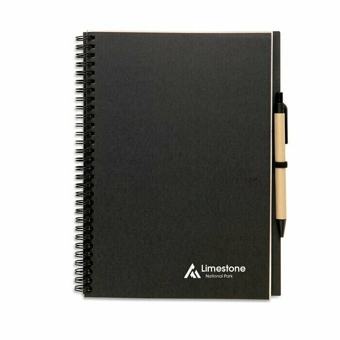 Libreta con cubierta negra o marrón natural, Talla: 1 Color (min. 50 uds.)