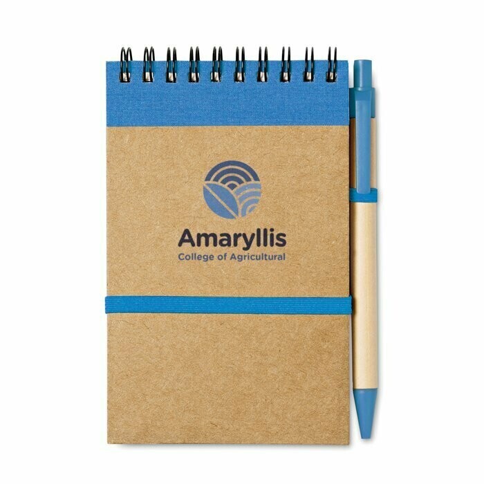 Libreta A6 + bolígrafo, Talla: 1 Color (min. 50 uds.)