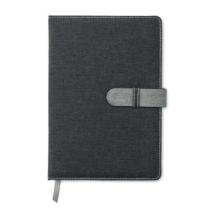 Libreta A5 con tapa de algodón, Color del artículo: Gris
