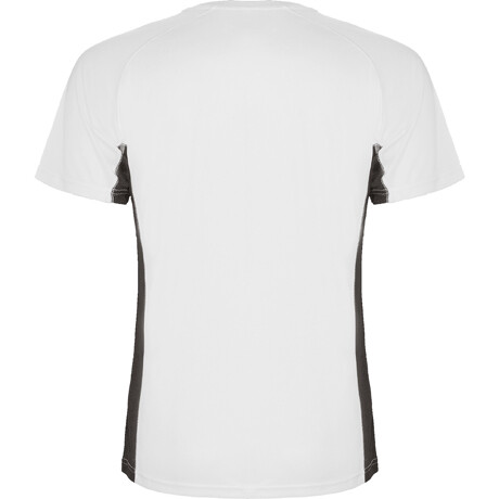 Camiseta técnica combinada con dos tejidos de poliéster, Color del artículo: Blanco