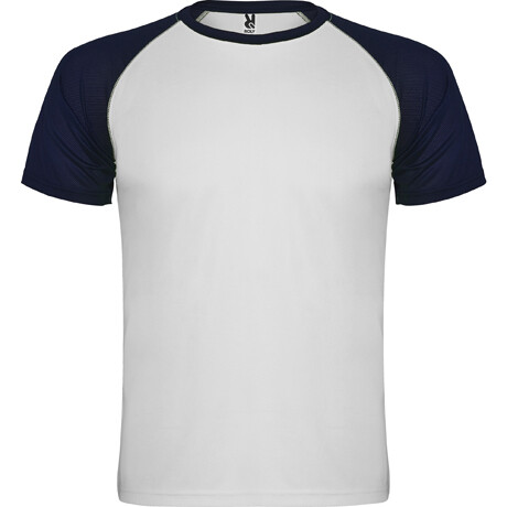 Camiseta técnica de manga corta, Color del artículo: Blanco/marino