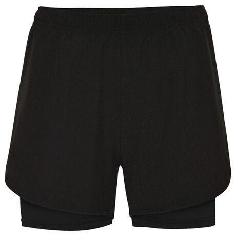 Pantalón corto deportivo con malla interior, Color del artículo: Negro