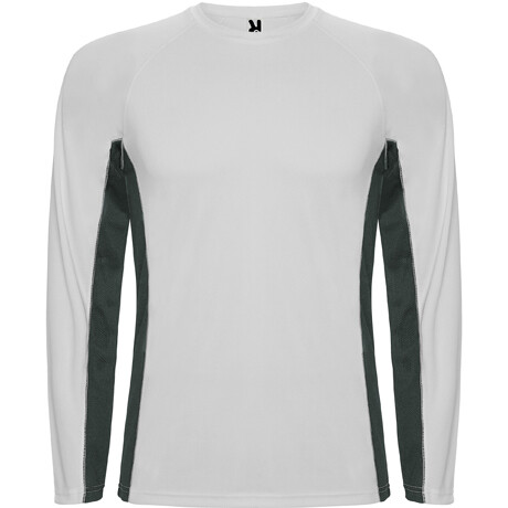 Camiseta técnica combinada, Color del artículo: Blanco/Plomo