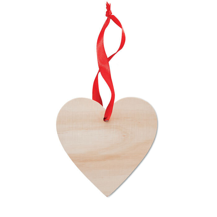 Colgante de madera corazón