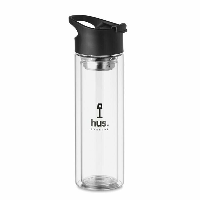 Botella de cristal de borosilicato, Talla: 1 Color (minñ 25 uds.)