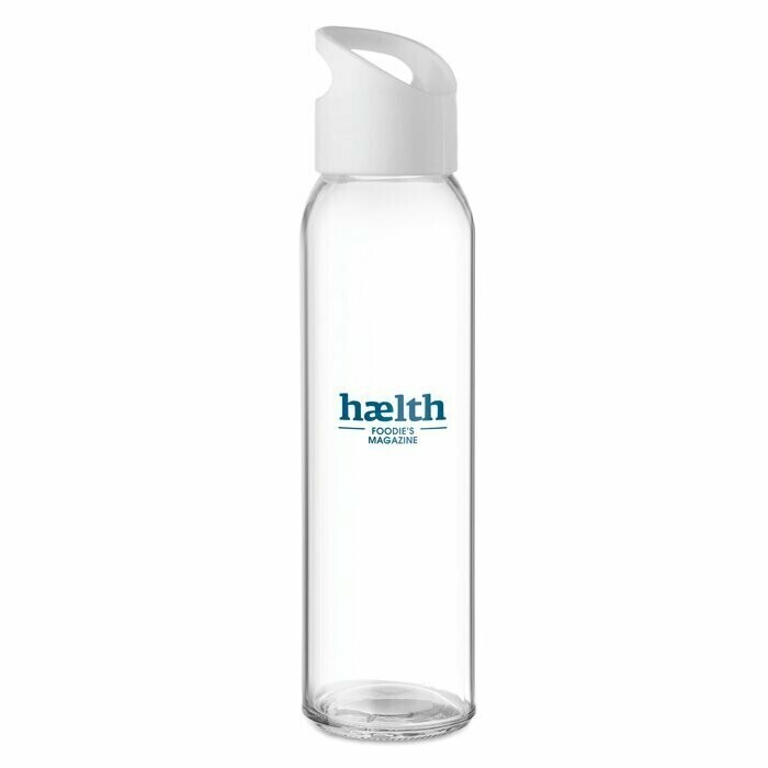 Botella de cristal con tapa de PP, Talla: 1 Color (min. 25 uds.)