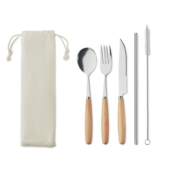 Set de cubiertos reutilizables