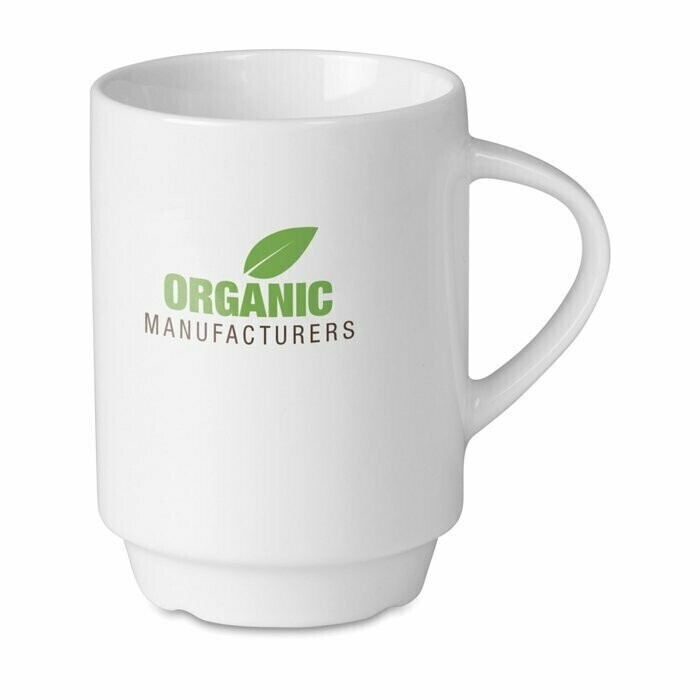 Taza de porcelana apilable, Talla: 1 Color (min. 25 uds.)