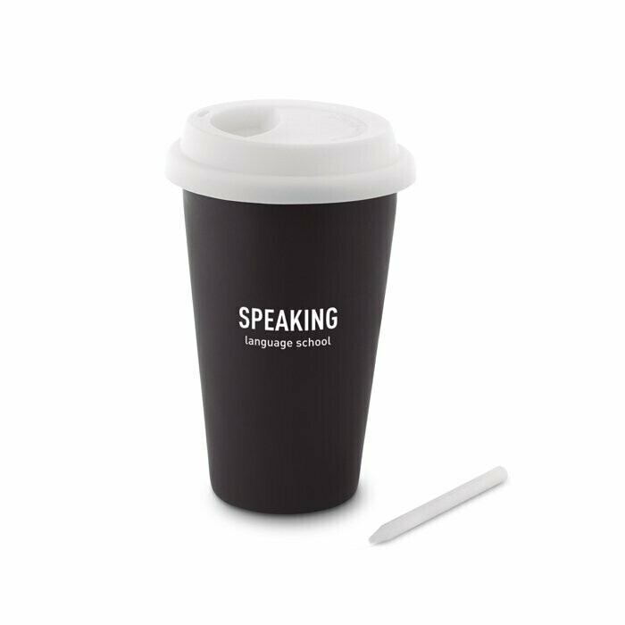 Vaso pizarra de doble capa cerámica, Talla: 1 Color (min. 25 uds.)