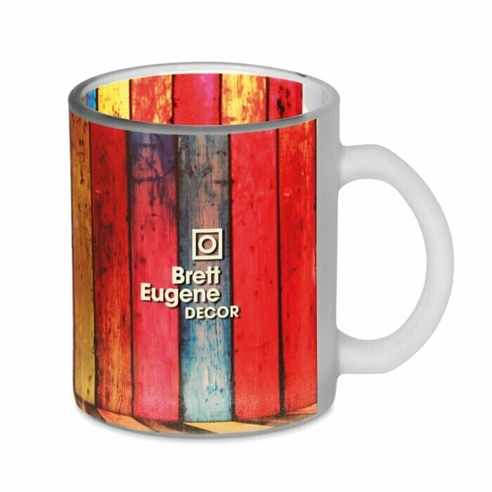 Taza de cristal glaseado para sublimación, Talla: 1 Color (min. 25 uds.)