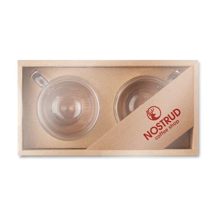 Juego de 2 tazas café + plato bambú, Talla: 1 Color (min. 10 uds.)