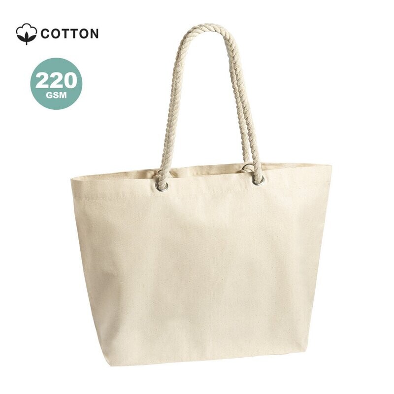 Bolsa de algodón 220gr asa trenzada