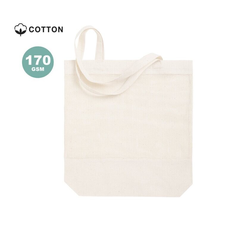 Tote bag de algodón y malla 170gr