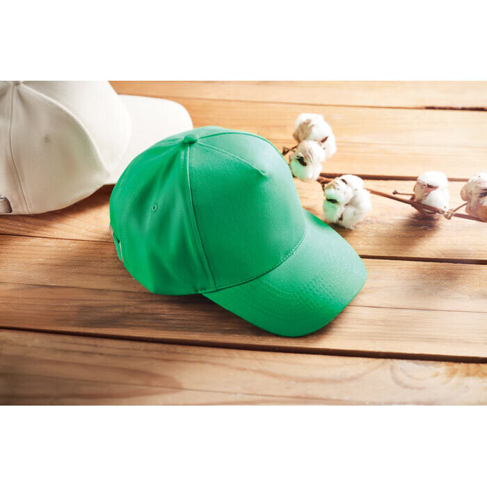 Gorra de béisbol de 5 paneles de algodon orgánico
