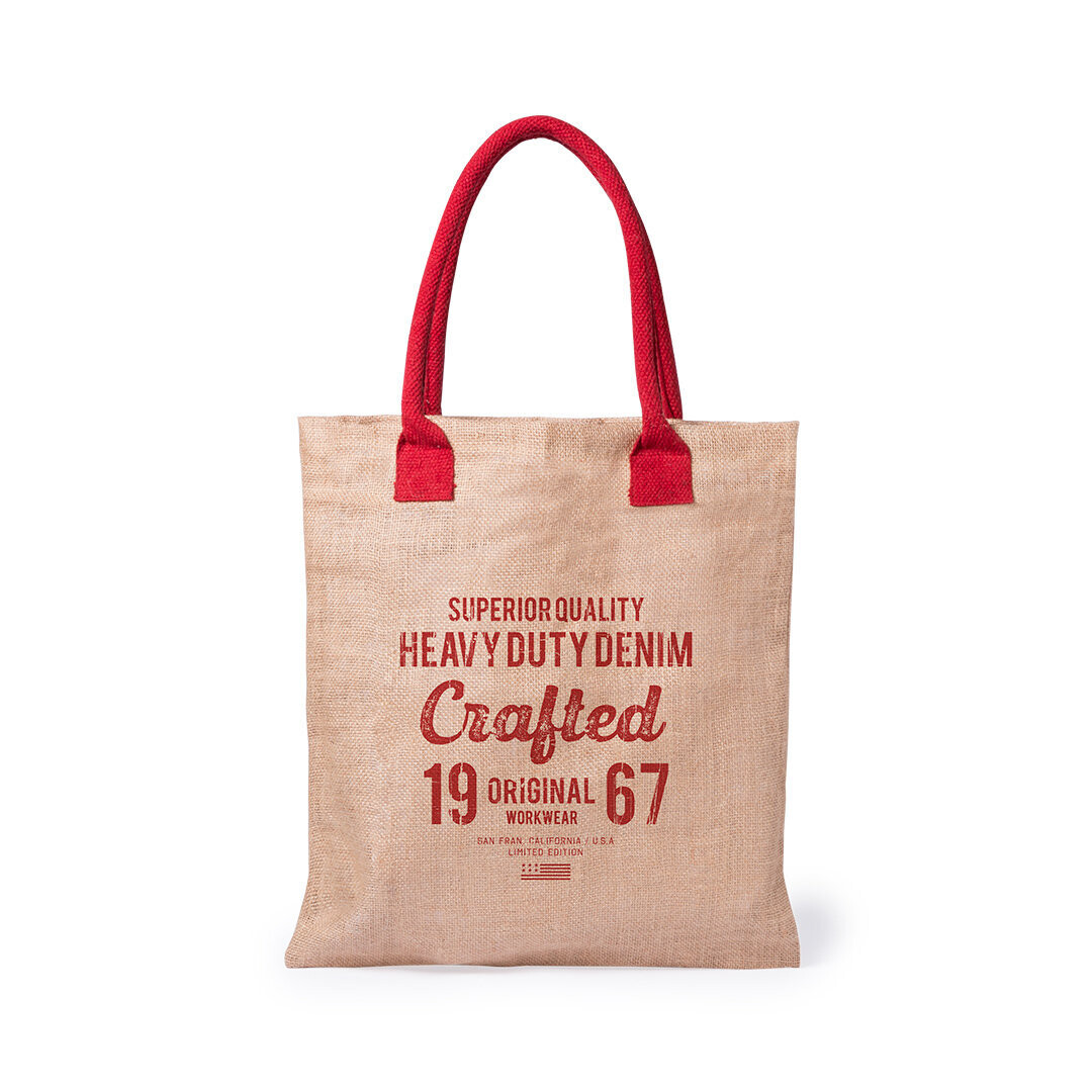 Tote bag de yute asas cortas, Talla: 1 color (min 50 uds)