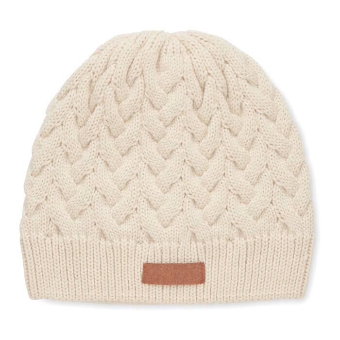 Gorro de punto fabricado en RPET