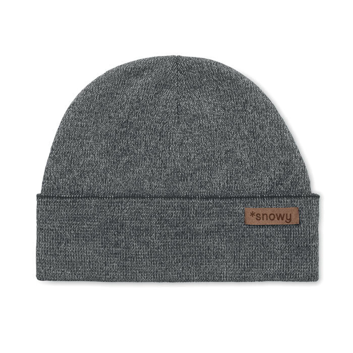 Gorro acrilico doble cara con cinta reflectante, Color del artículo: Negro, Logotipo: Sin logotipo