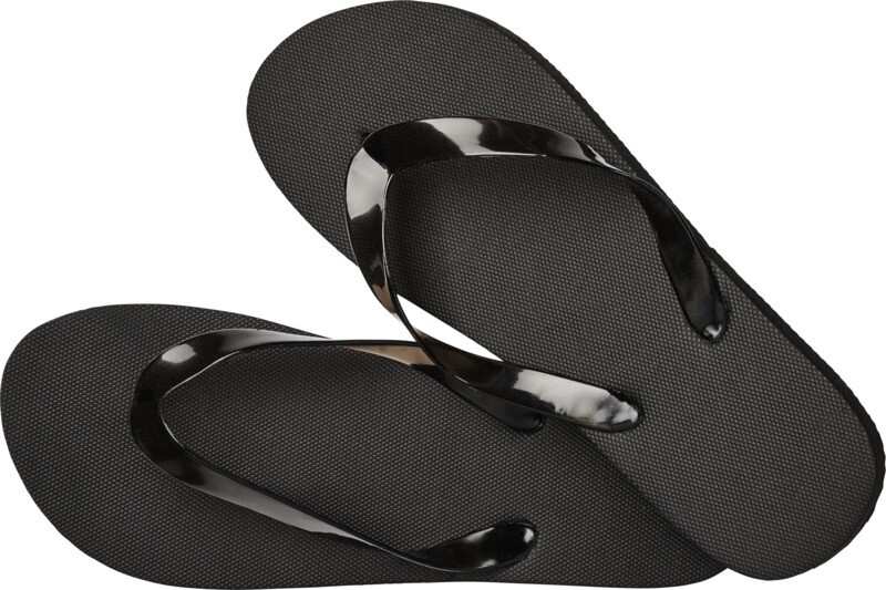 Chanclas de playa en PE con tira de PVC