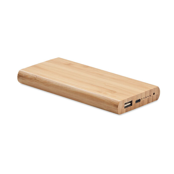 PowerBank inalámbrico bambú 6000 mAh