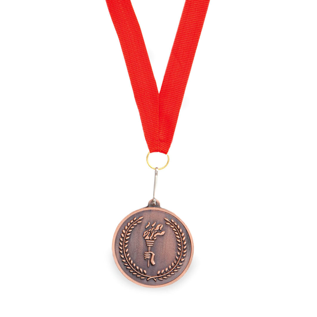 Medalla metálica, Color: Bronce