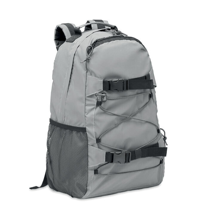 Mochila de poliéster reflectante
