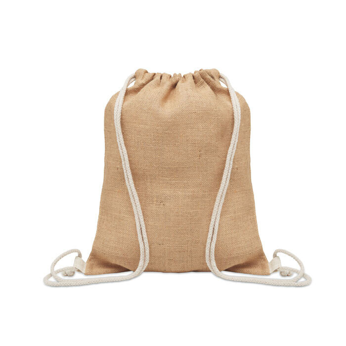 Bolsa de yute con cuerdas