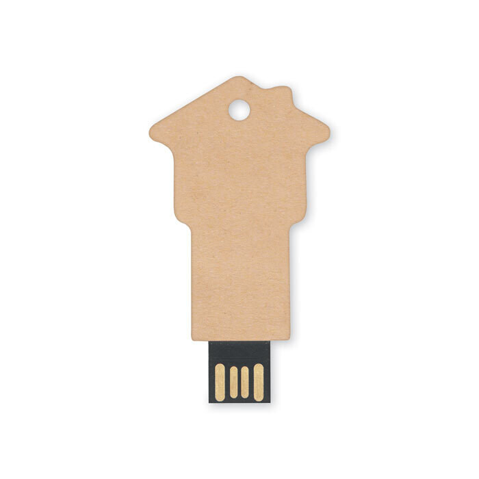 Memoria USB de papel en forma de casa