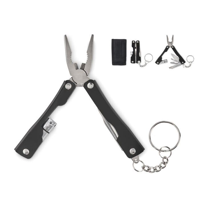 Navaja multiusos plegable con linterna