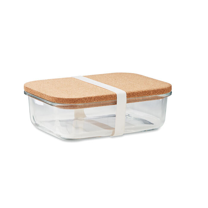 Fiambrera de borosilicato con tapa de corcho