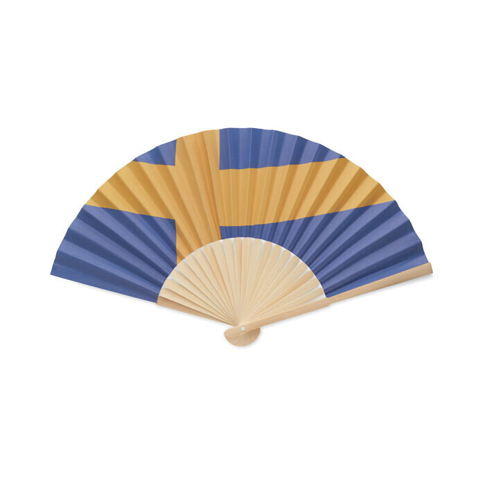 Abanico con diseño de bandera