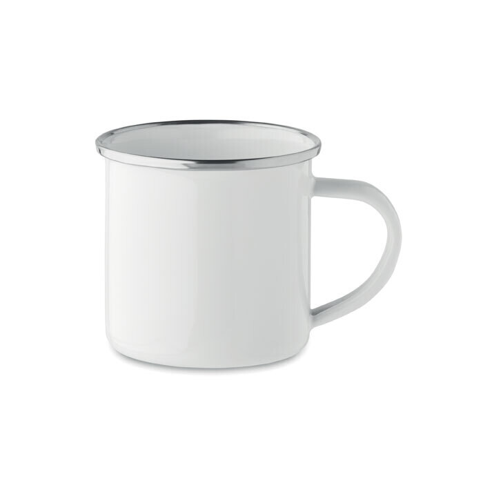 Taza vintage de metal sublimado