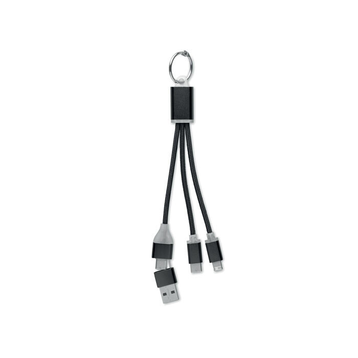 Llavero con cable de carga 2 en 1