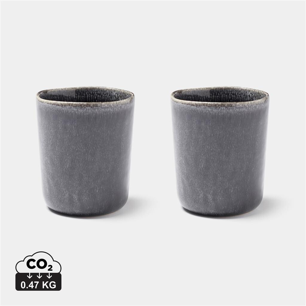Juego de dos tazas de gres